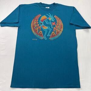 Total Tee H.L. Miller Vintage Solvang Souvenir T-Shirt Size medium Teal Native